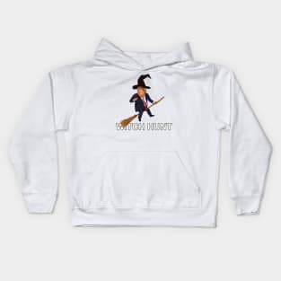 witch hunt donald trump Kids Hoodie